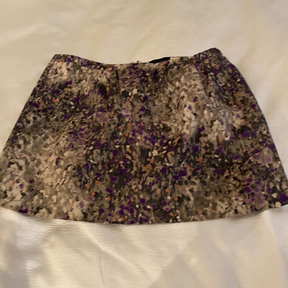 Watercolor print skirt